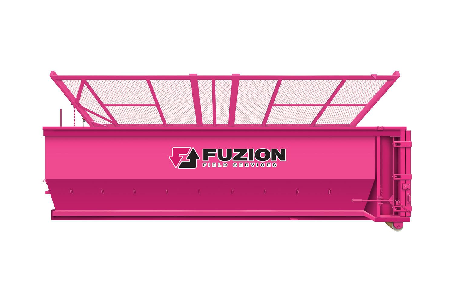15 Yard Covered Dumpster Side - Fuzion